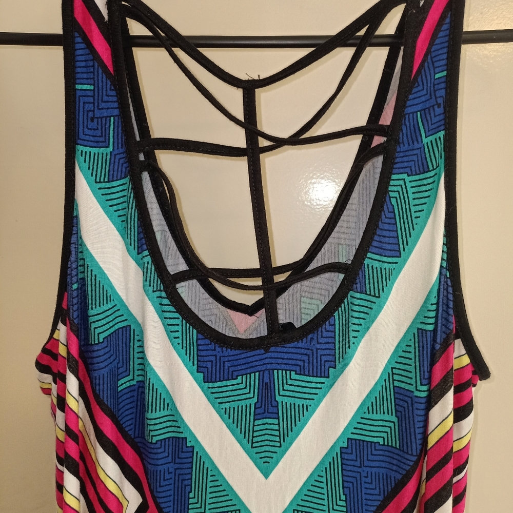 CROSSROADS Maxi Dress Geometric Pattern - Picture 2 of 6